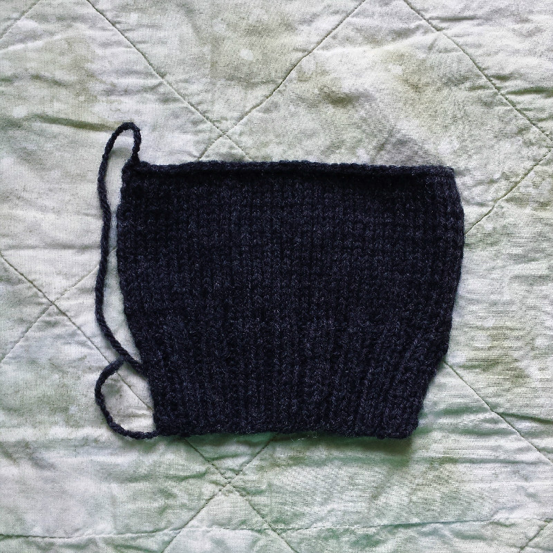 The sweater's swatch