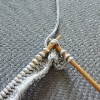 Knit two together: Step one